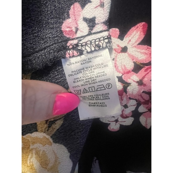 LOFT Women's Floral Print Ruffle Sleeve Blouse Top - Picture 6 of 7